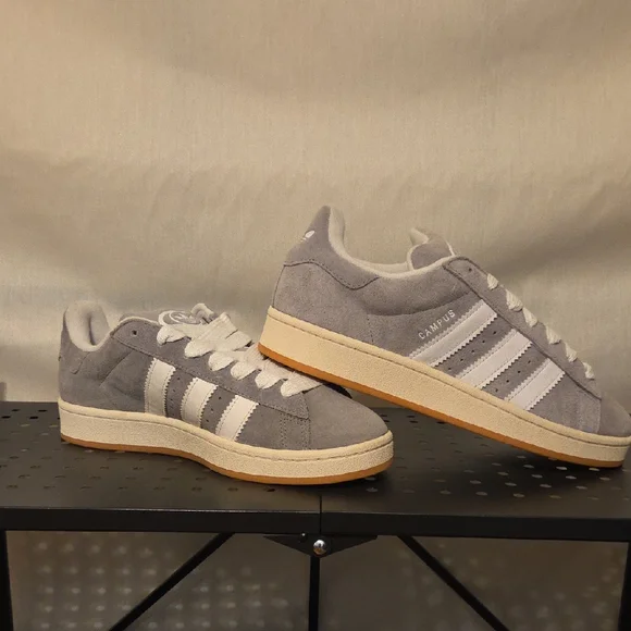 adidas | Shoes | Adidas Size Mens Campus Gray And White Sneakers | Poshmark